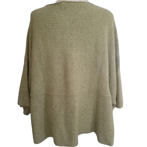 J. Jill Light Green Rib Knit Boxy Fit Wool Linen Blend Sweater Size Large - Picture 5 of 8